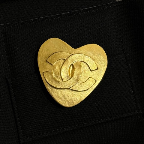 新上架❤️‍🔥美品✨Chanel Vintage香奈兒中古愛心胸針/香奈兒胸針/中古胸針/中古24K金胸針/小香胸針/香奈兒飾品