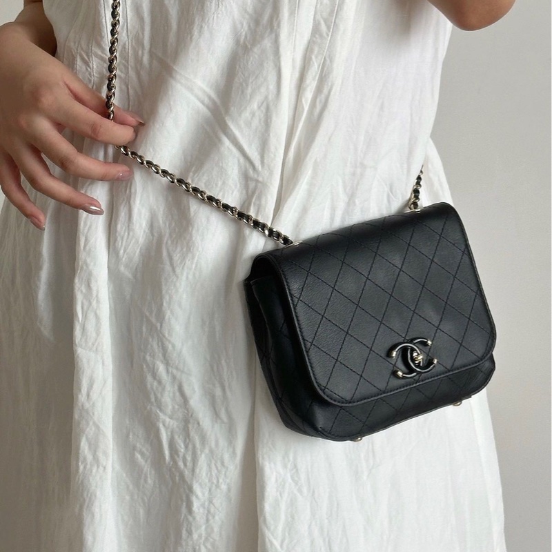 ✨Chanel 黑金小黑包 19s Flapbag-2