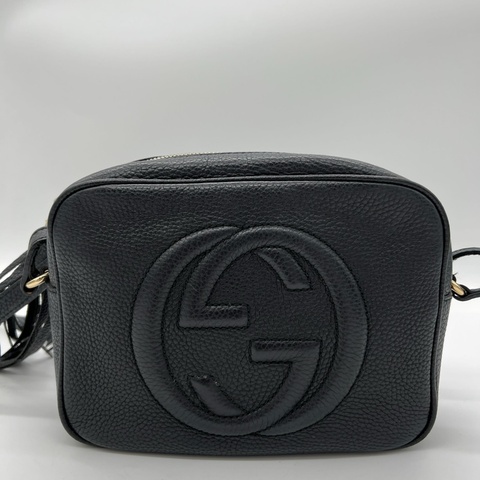 🔥Gucci 經典黑色牛皮 相機包🔥