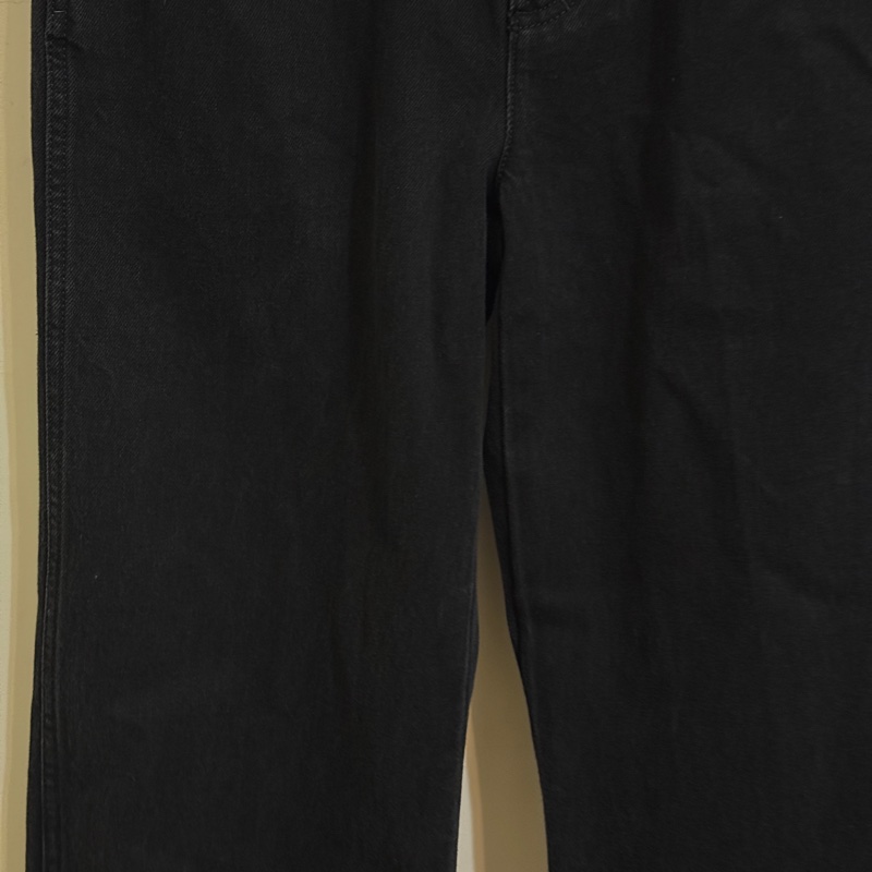 914intheair精品代購『全新』Gucci 經典馬銜釦牛仔褲，經典黑色百搭高腰落地寬褲-9