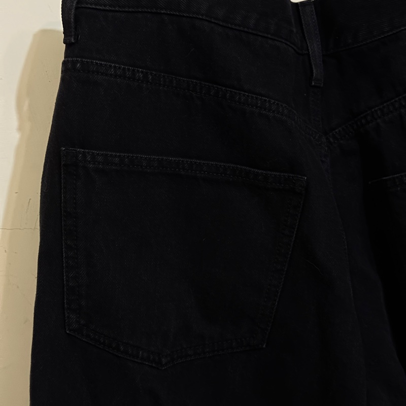 914intheair精品代購『全新』Gucci 經典馬銜釦牛仔褲，經典黑色百搭高腰落地寬褲-13