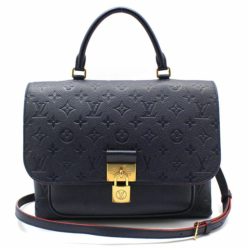 【包稅】LOUIS VUITTON Monogram Empreinte Marine Rouge Marignan 單肩包-0