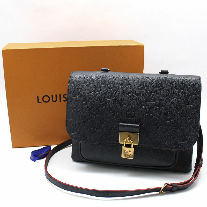 【包稅】LOUIS VUITTON Monogram Empreinte Marine Rouge Marignan 單肩包-1