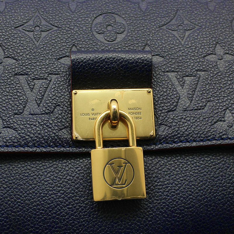 【包稅】LOUIS VUITTON Monogram Empreinte Marine Rouge Marignan 單肩包-5