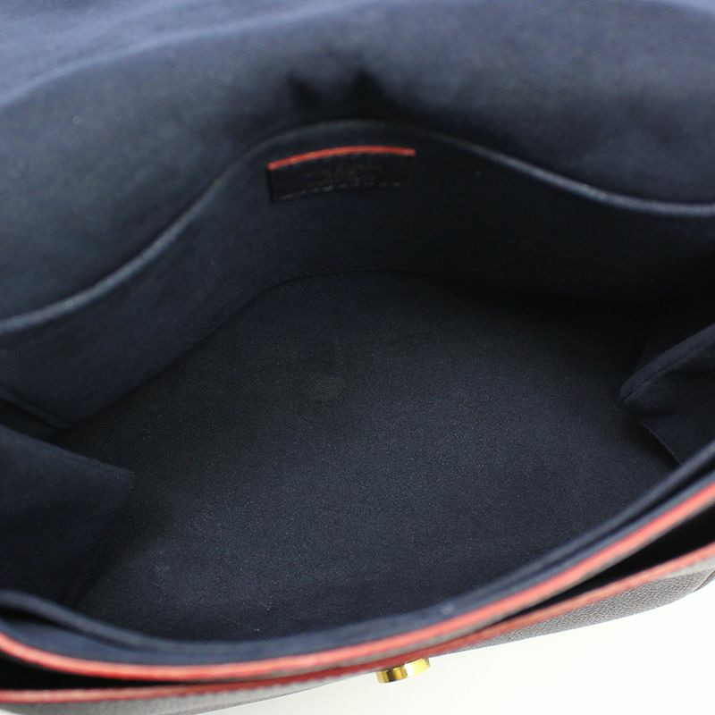 【包稅】LOUIS VUITTON Monogram Empreinte Marine Rouge Marignan 單肩包-8