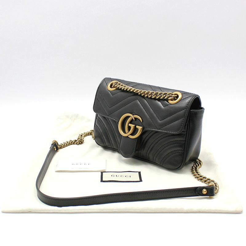 【包稅】GUCCI 446744 GG Marmont 馬特拉塞迷你肩斜背包-1