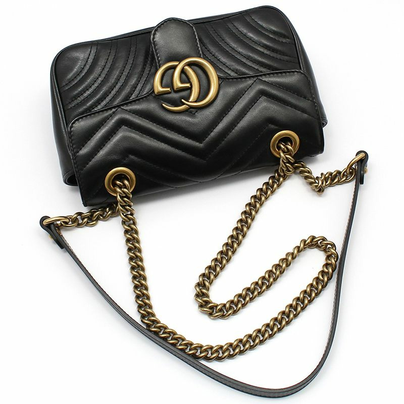 【包稅】GUCCI 446744 GG Marmont 馬特拉塞迷你肩斜背包-2