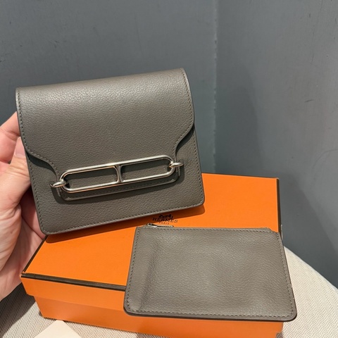 全配 Hermes 愛馬仕 豬鼻 Roulis Silm 錫器灰 銀釦