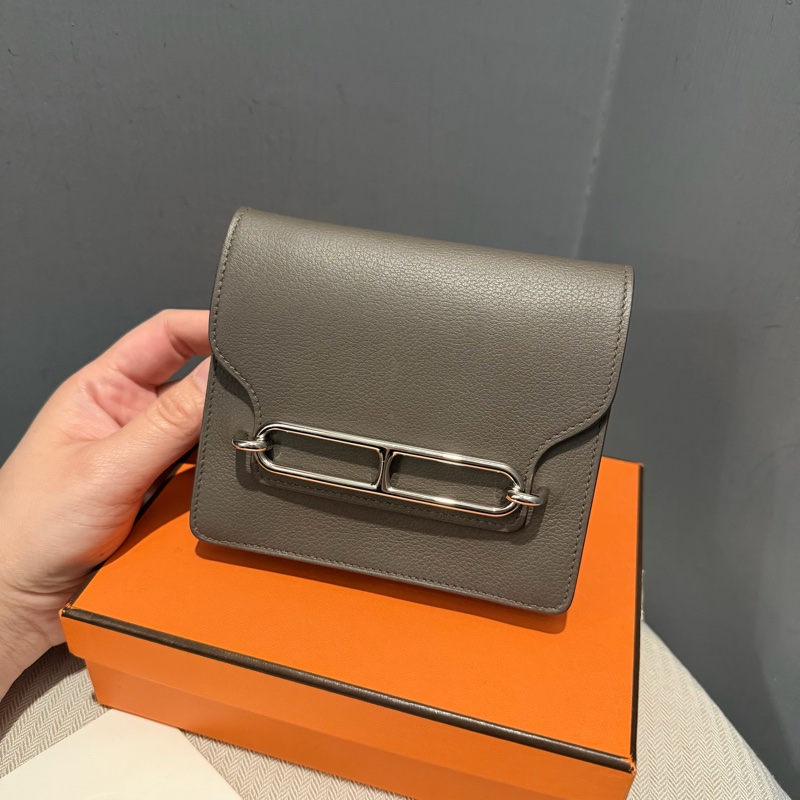 全配 Hermes 愛馬仕 豬鼻 Roulis Silm 錫器灰 銀釦-1