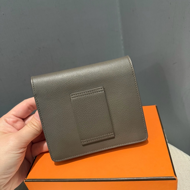全配 Hermes 愛馬仕 豬鼻 Roulis Silm 錫器灰 銀釦-2