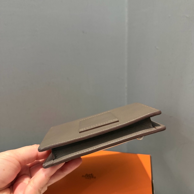 全配 Hermes 愛馬仕 豬鼻 Roulis Silm 錫器灰 銀釦-11