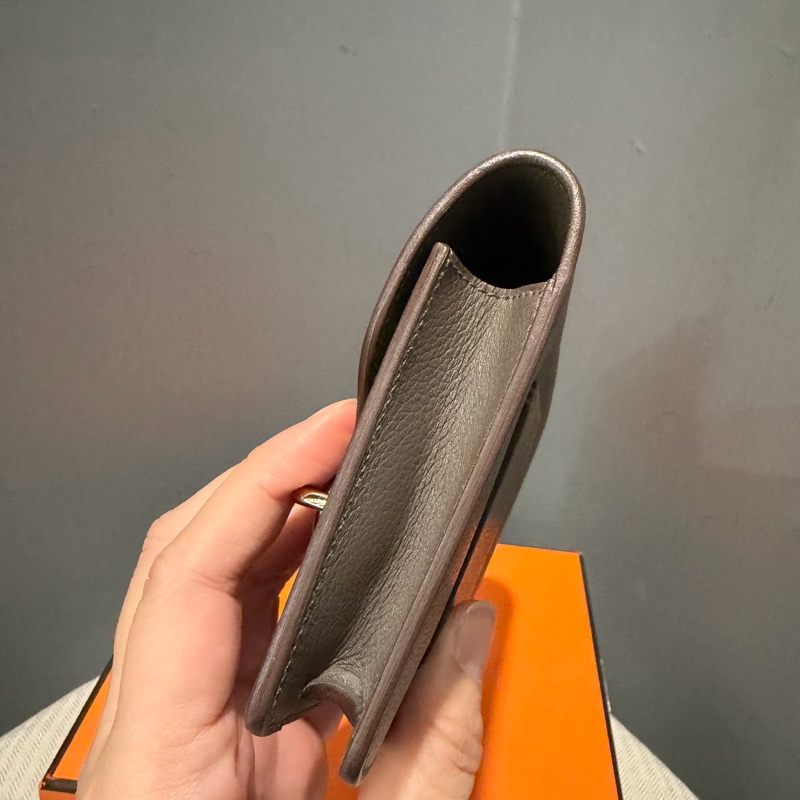 全配 Hermes 愛馬仕 豬鼻 Roulis Silm 錫器灰 銀釦-13