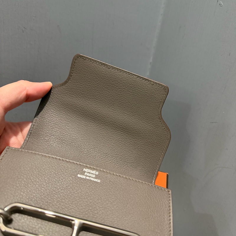 全配 Hermes 愛馬仕 豬鼻 Roulis Silm 錫器灰 銀釦-16