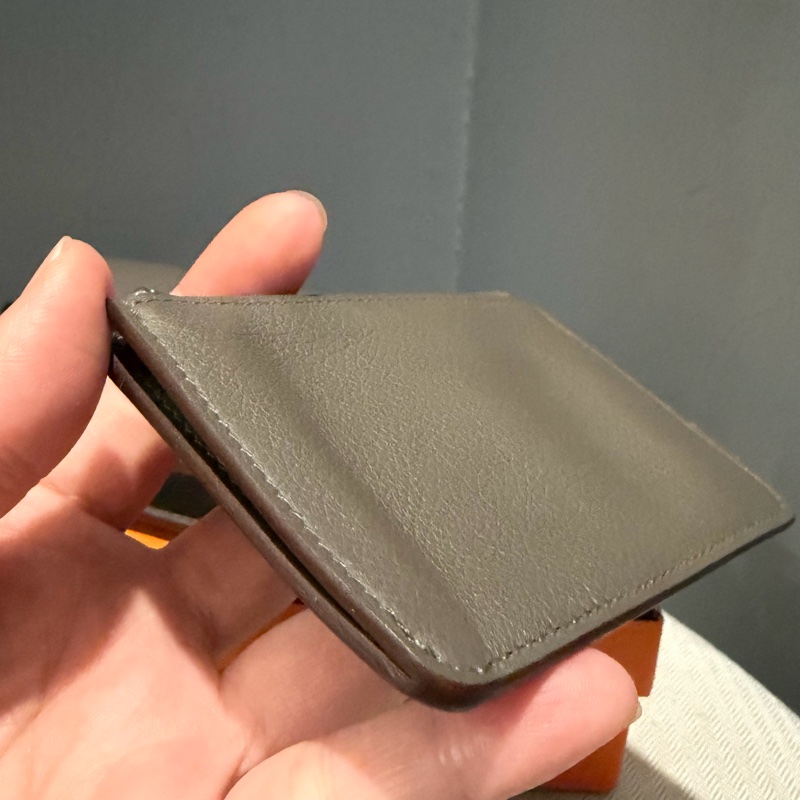 全配 Hermes 愛馬仕 豬鼻 Roulis Silm 錫器灰 銀釦-25