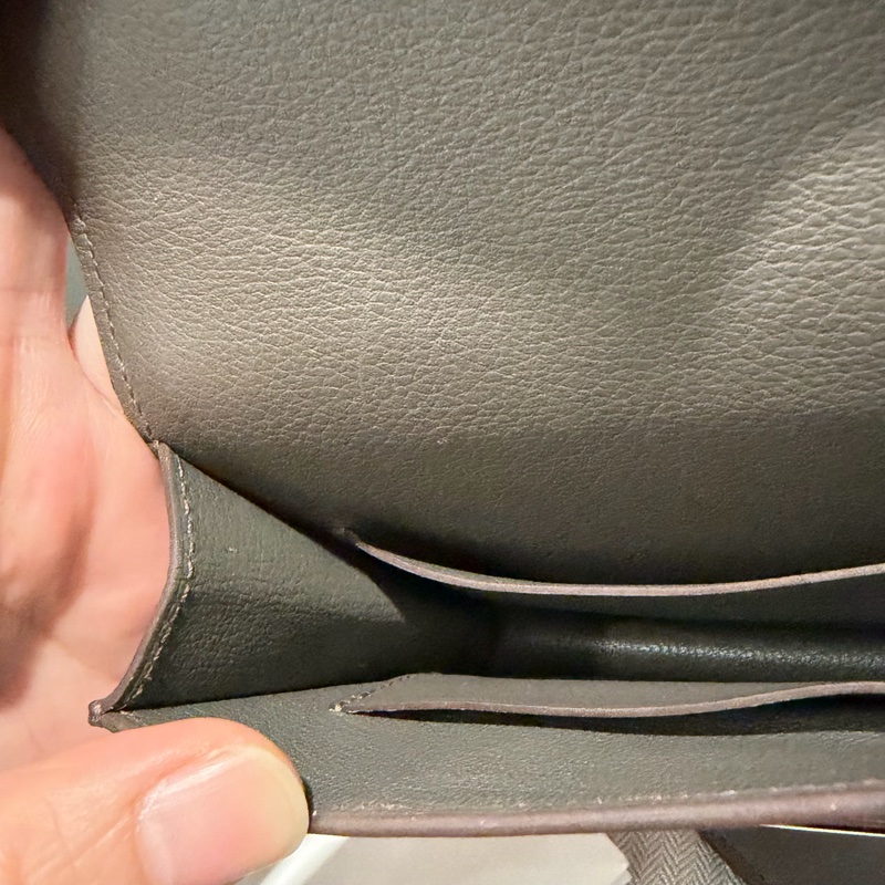 全配 Hermes 愛馬仕 豬鼻 Roulis Silm 錫器灰 銀釦-30