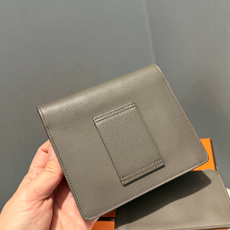 全配 Hermes 愛馬仕 豬鼻 Roulis Silm 錫器灰 銀釦-36