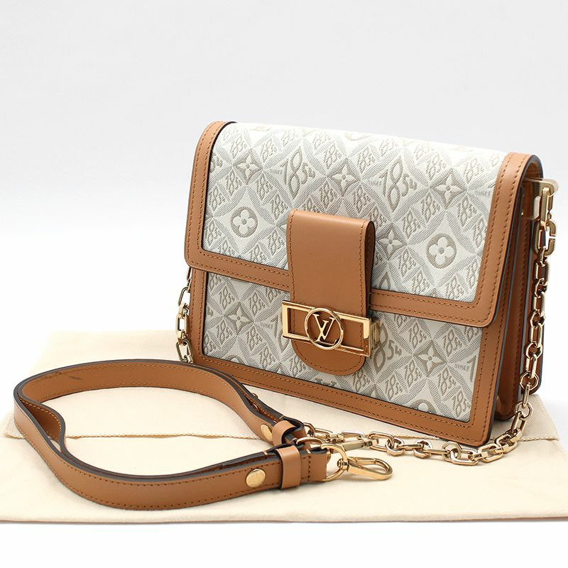 【包稅】LOUIS VUITTON Monogram Jacquard 1854 Dauphine MM 肩斜背包-2