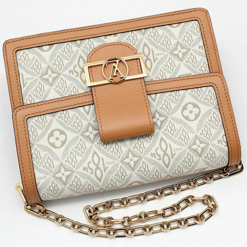 【包稅】LOUIS VUITTON Monogram Jacquard 1854 Dauphine MM 肩斜背包-3