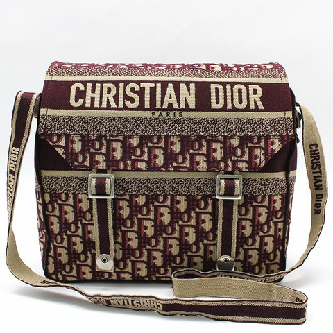 【包稅】DIOR 勃根地斜挎露營信差包