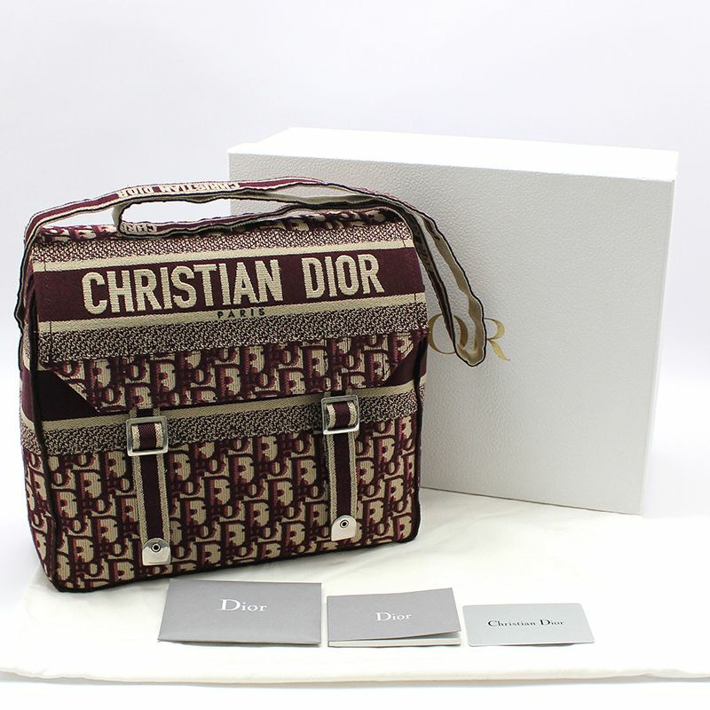 【包稅】DIOR 勃根地斜挎露營信差包-1
