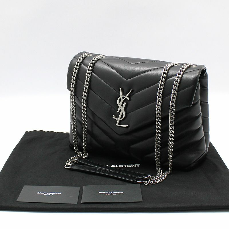 【包稅】SAINT LAURENT Monogram Loulou 黑色小號單肩包，配銀色五金配件-1