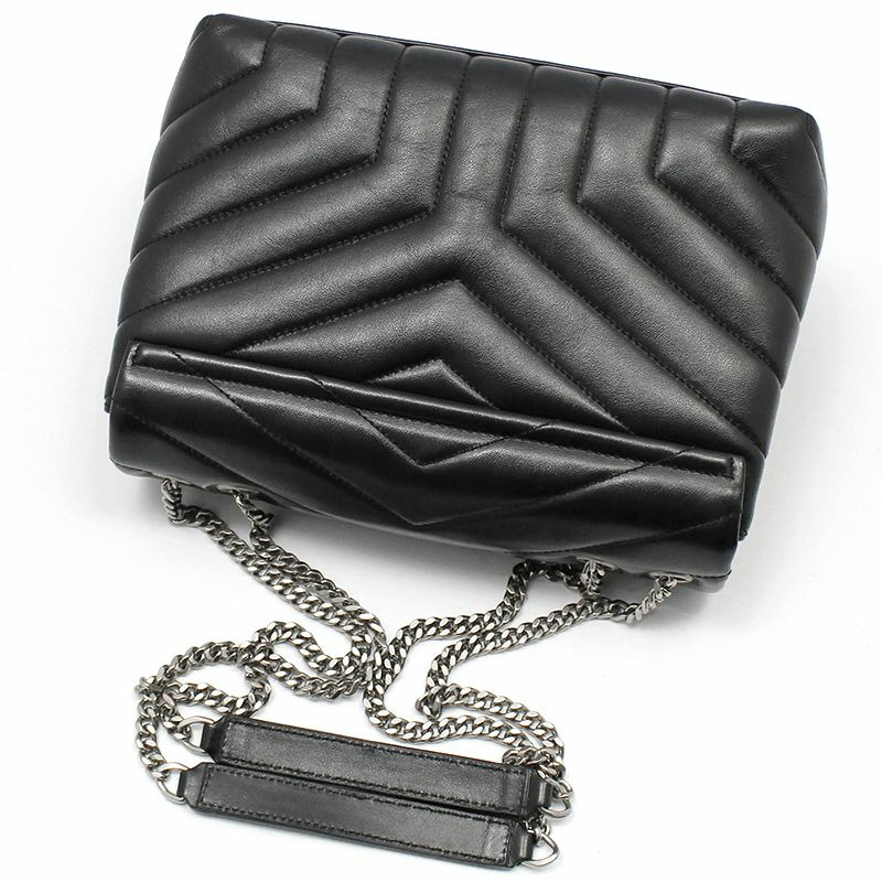 【包稅】SAINT LAURENT Monogram Loulou 黑色小號單肩包，配銀色五金配件-3