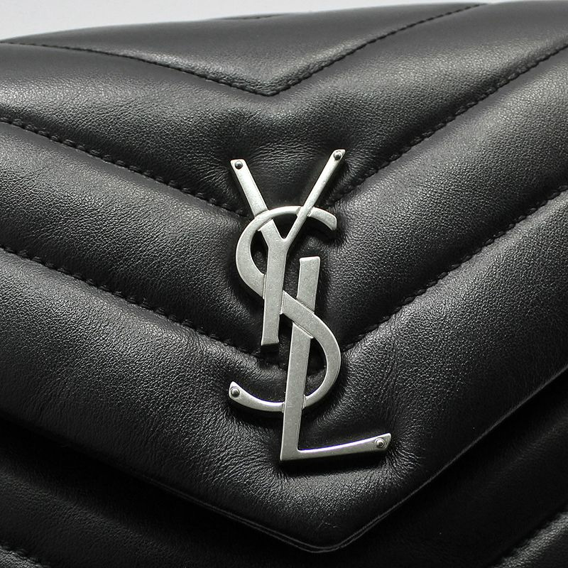 【包稅】SAINT LAURENT Monogram Loulou 黑色小號單肩包，配銀色五金配件-6