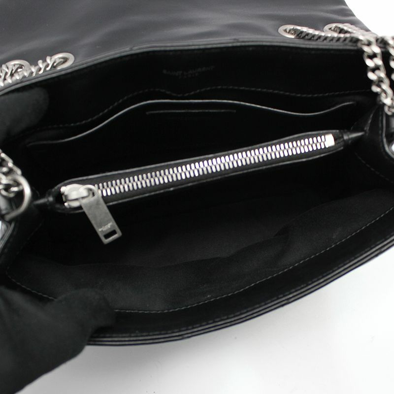 【包稅】SAINT LAURENT Monogram Loulou 黑色小號單肩包，配銀色五金配件-9