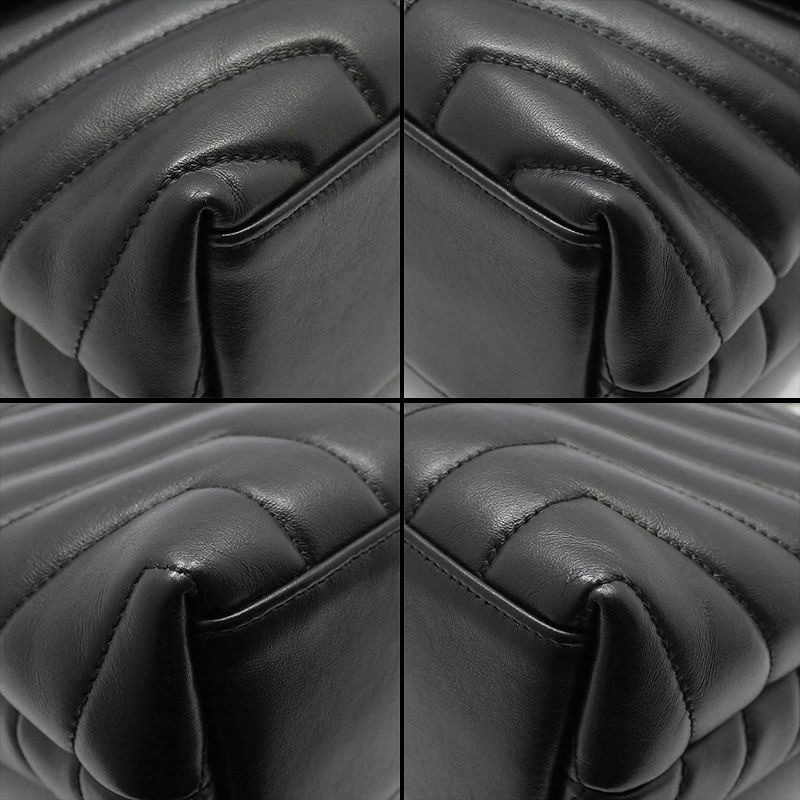 【包稅】SAINT LAURENT Monogram Loulou 黑色小號單肩包，配銀色五金配件-10