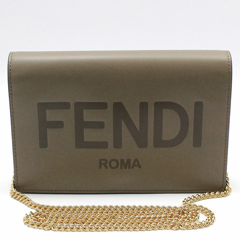 【包稅】FENDI 全新/壓花標誌 WOC 金鍊迷你斜背包