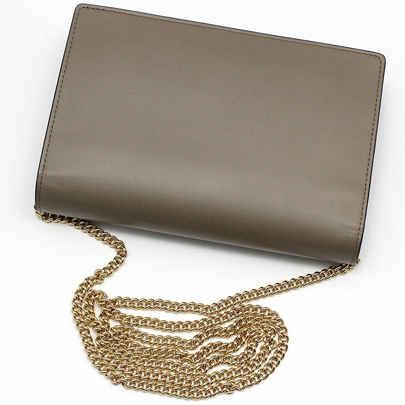 【包稅】FENDI 全新/壓花標誌 WOC 金鍊迷你斜背包-3