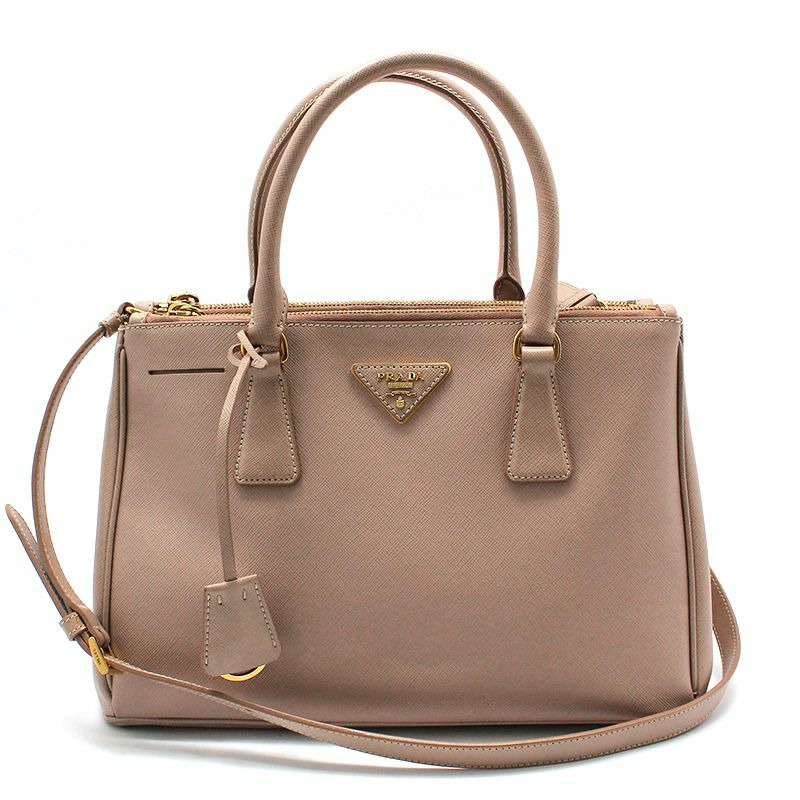 【包稅】PRADA Cameo Saffiano Lux 雙拉鍊單肩包-0