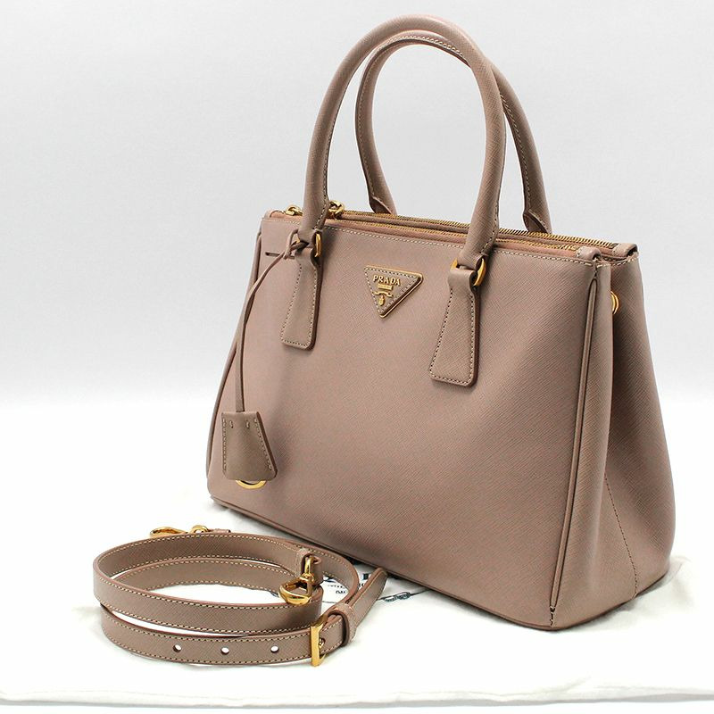 【包稅】PRADA Cameo Saffiano Lux 雙拉鍊單肩包-1