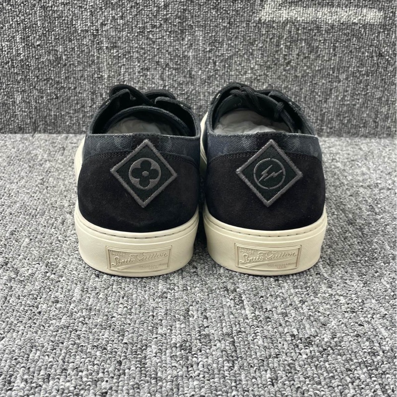 99新LouisVuitton藍黑色老花板鞋43碼無附件-2