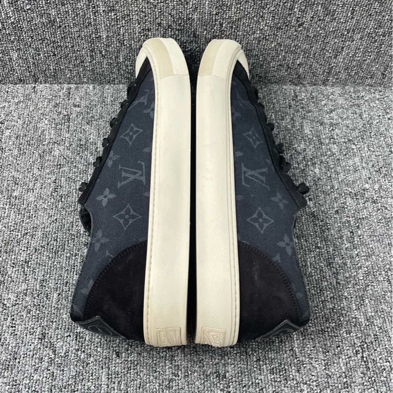 99新LouisVuitton藍黑色老花板鞋43碼無附件-4