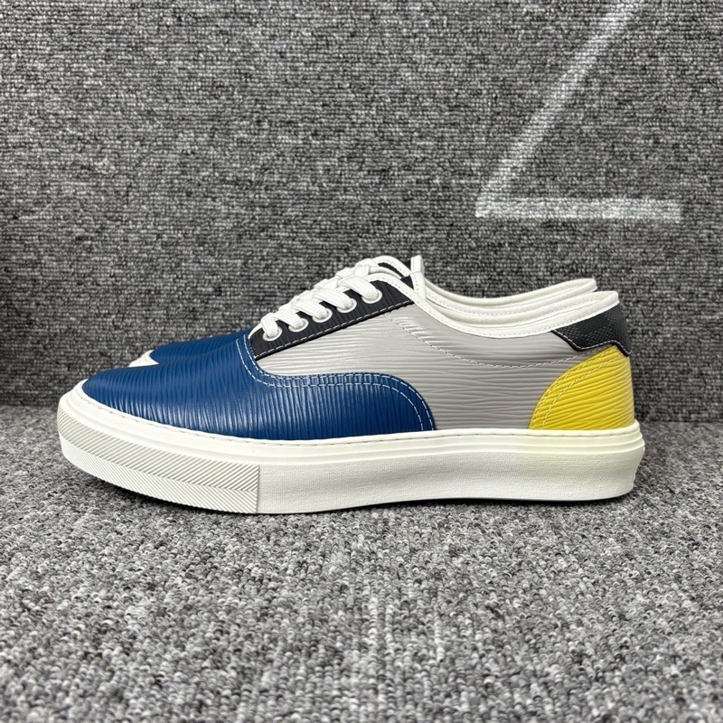 閒置新Louis Vuitton 路易威登藍灰黃水波紋板鞋40.5碼-0