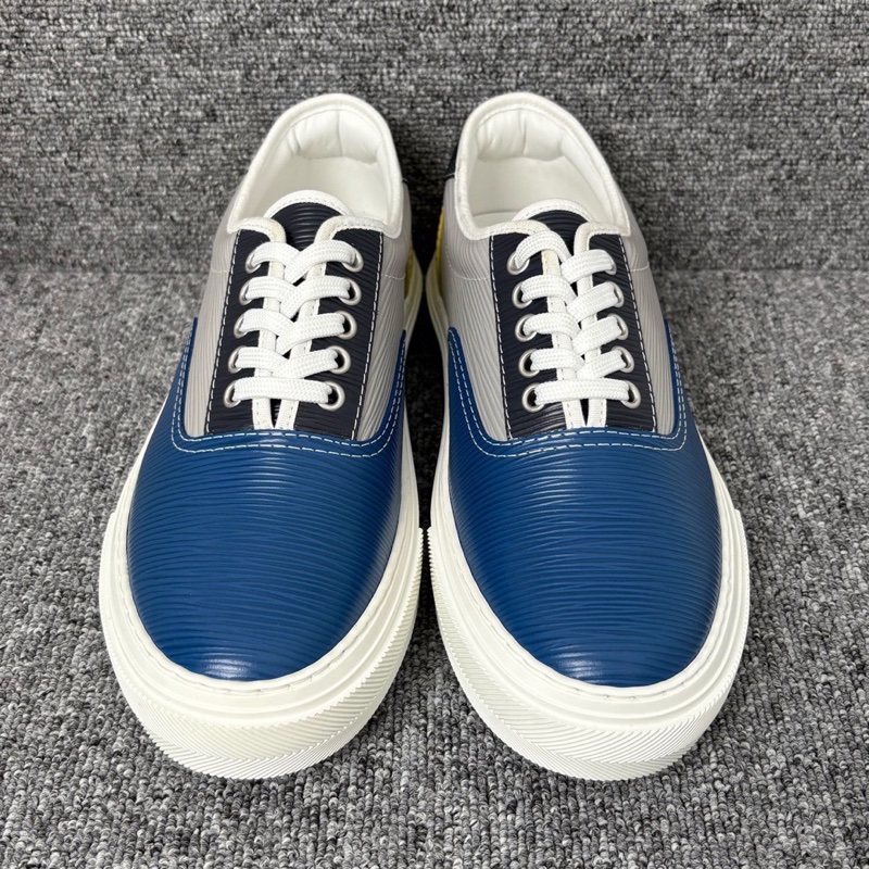 閒置新Louis Vuitton 路易威登藍灰黃水波紋板鞋40.5碼-1