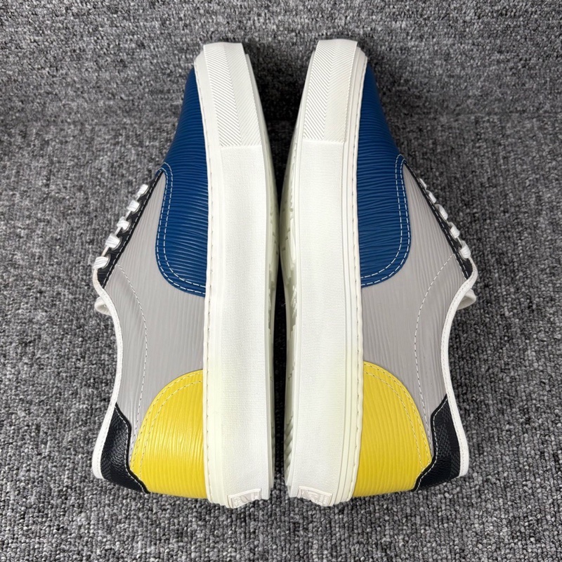 閒置新Louis Vuitton 路易威登藍灰黃水波紋板鞋40.5碼-3