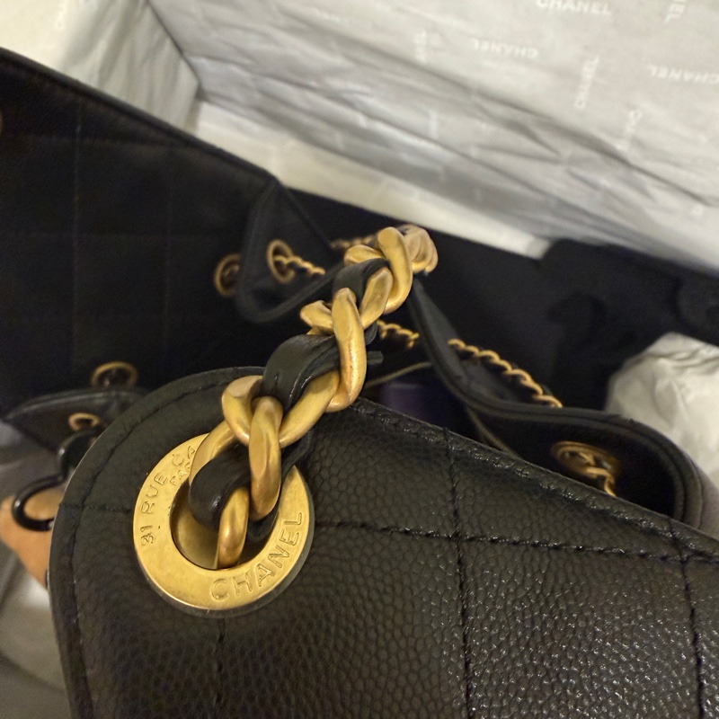 Chanel 25bag 小號 荔枝皮革-12