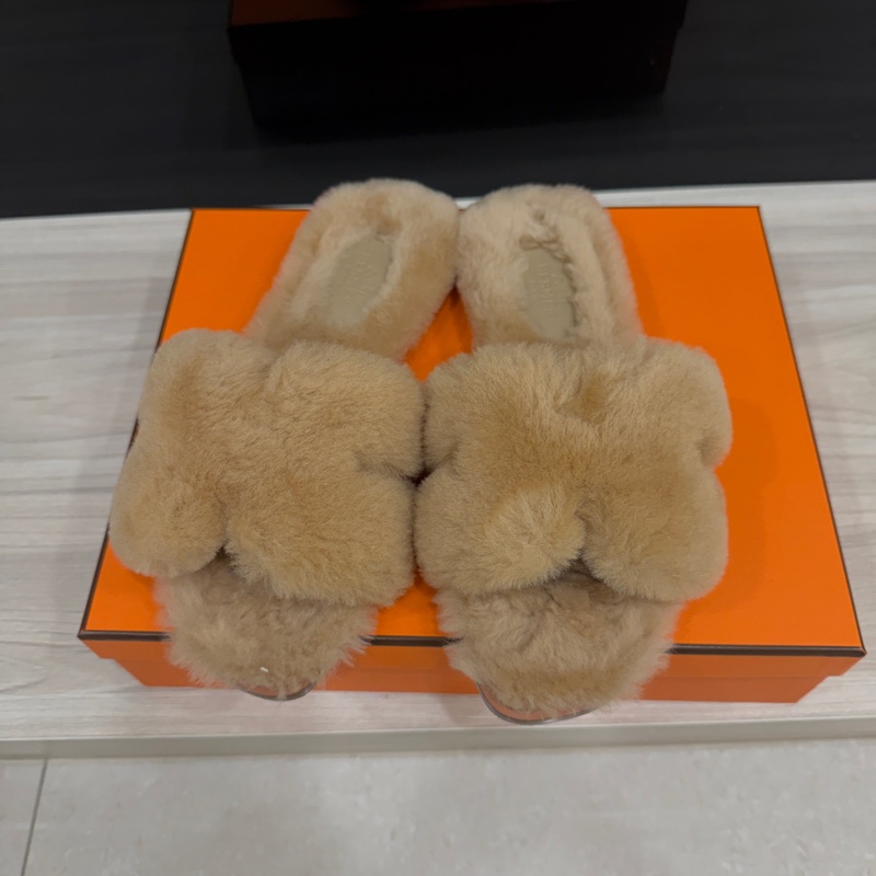 Hermes奶茶色 拖鞋-0