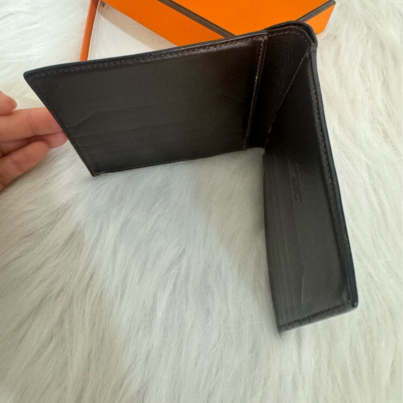 Hermès swift 皮短夾-3