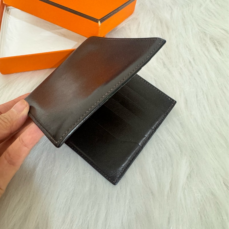 Hermès swift 皮短夾-5