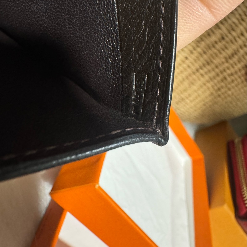Hermès swift 皮短夾-9