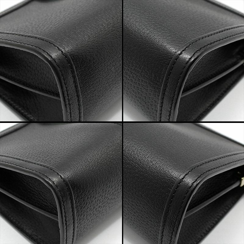 【包稅】GUCCI Ophidia GG黑色金色Logo鏈條單肩包-9