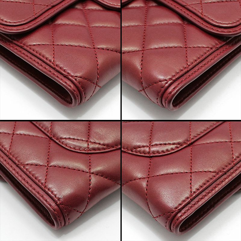 【包稅】CHANEL 紅色羊皮釕金經典Logo單肩斜背包-13