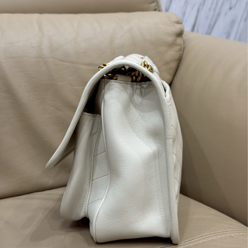 溫柔高級感🐚超低價❤️‍🔥YSL聖羅蘭白金中號Niki鏈條單肩斜挎包-9