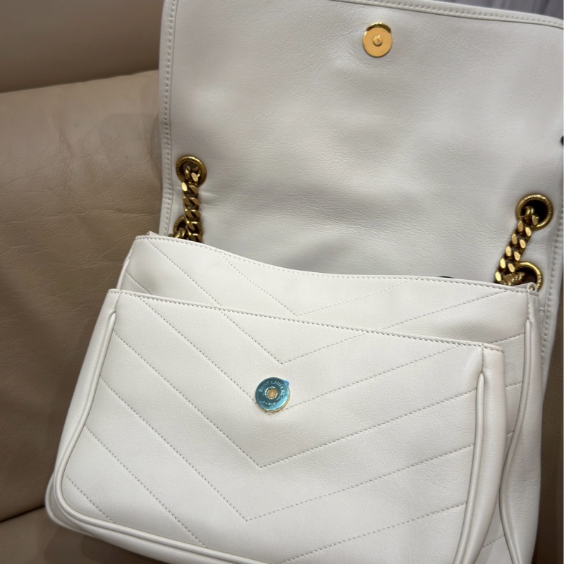 溫柔高級感🐚超低價❤️‍🔥YSL聖羅蘭白金中號Niki鏈條單肩斜挎包-17