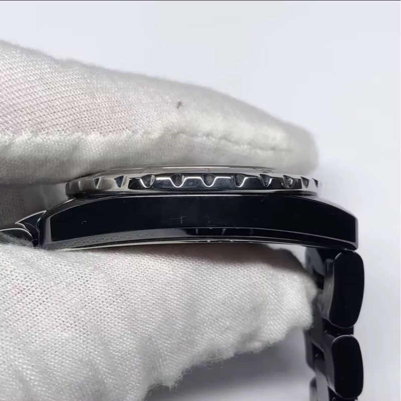 長期主義看過來🈶購證🤩Chanel黑色陶瓷J12點鑽38mm腕錶手錶男錶-10