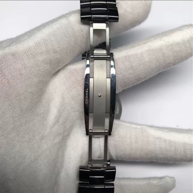 長期主義看過來🈶購證🤩Chanel黑色陶瓷J12點鑽38mm腕錶手錶男錶-15