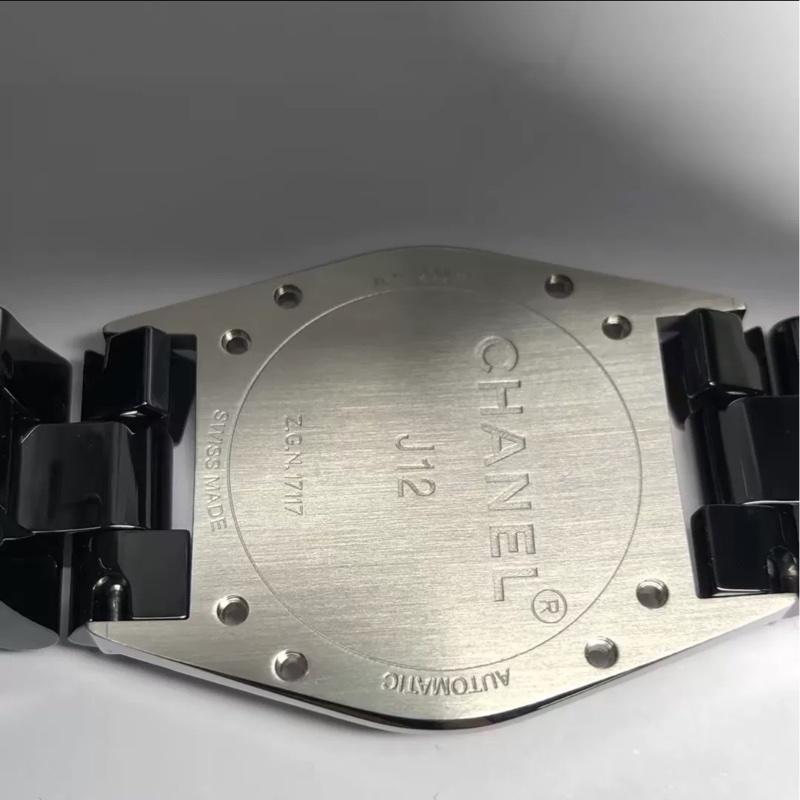 長期主義看過來🈶購證🤩Chanel黑色陶瓷J12點鑽38mm腕錶手錶男錶-16